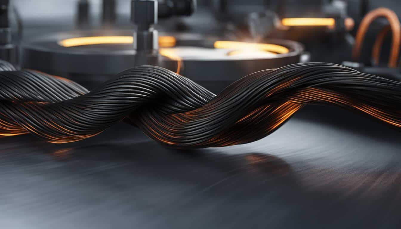 An Image Of Electrical Wire Being Scanned With Eddy Current Testing