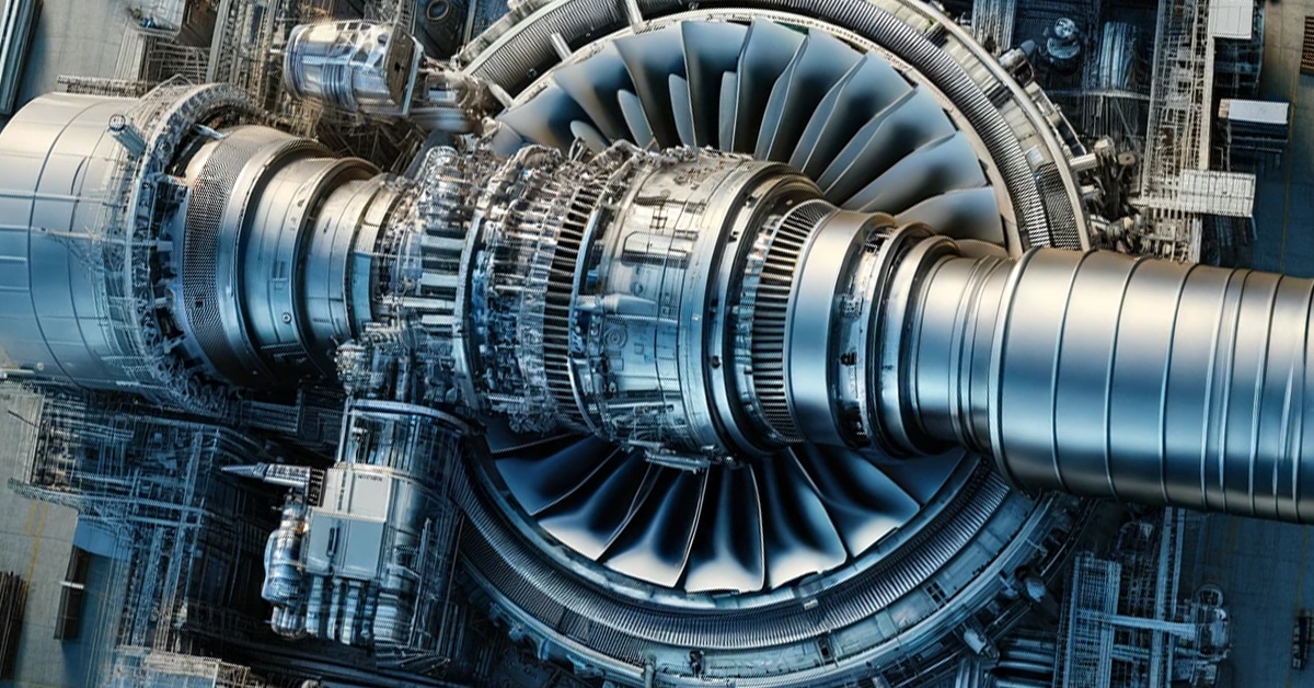 Gas Turbine In A Powerplant From Above