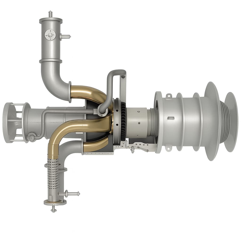 Ge Frame 3 Gas Turbine Above