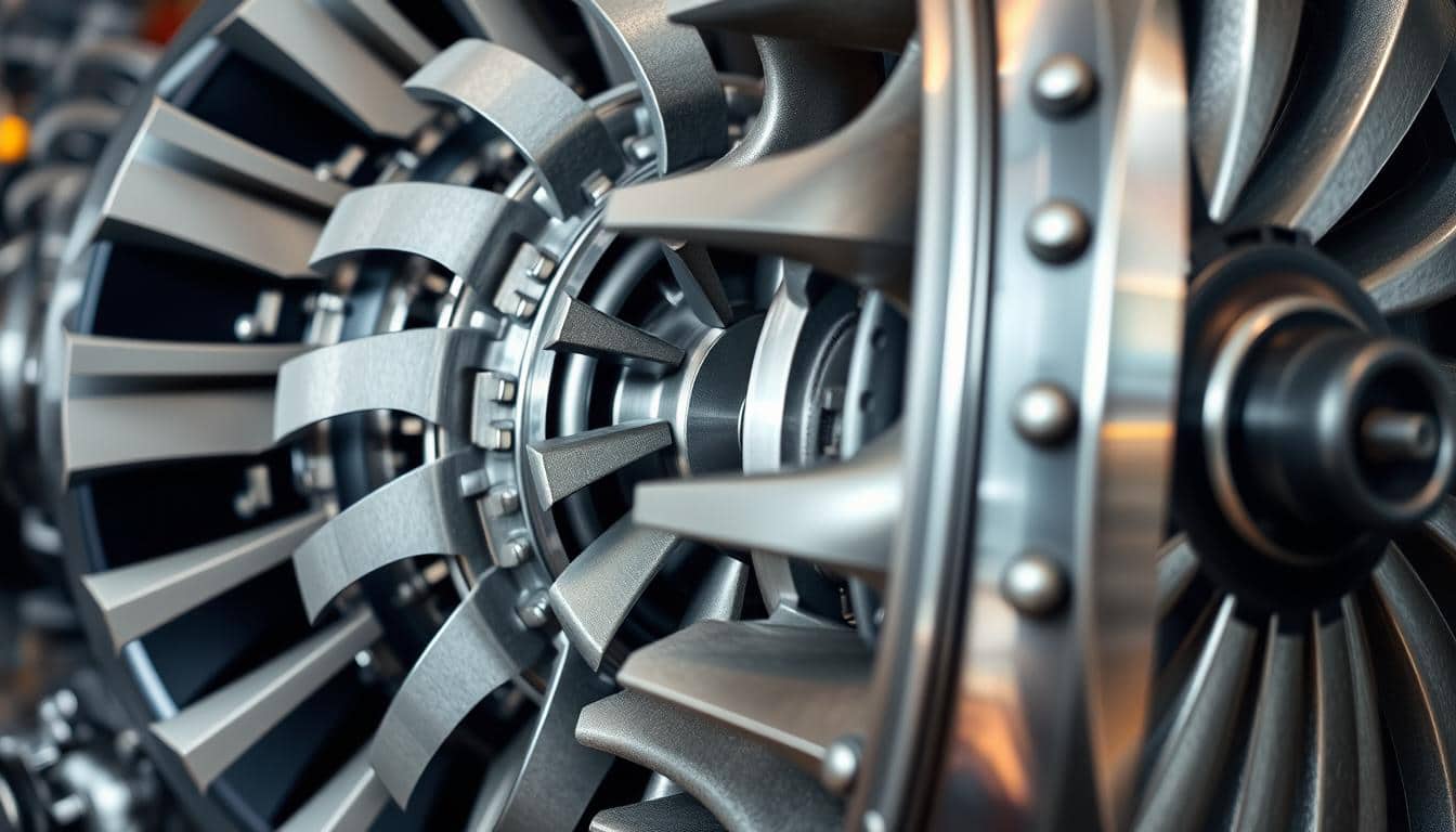 Close Up Of A Steam Turbine Rotor Assembly