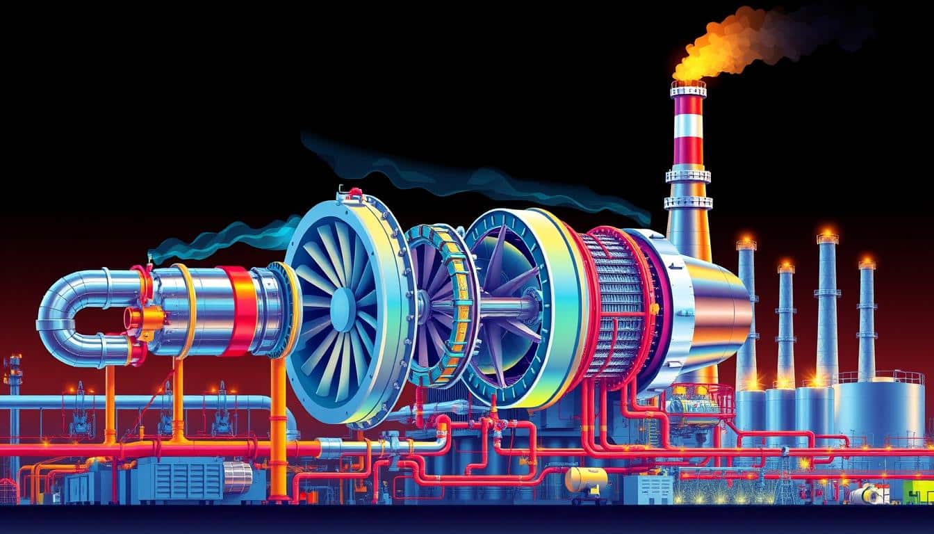 Illustration Of Gas Turbine Power Station