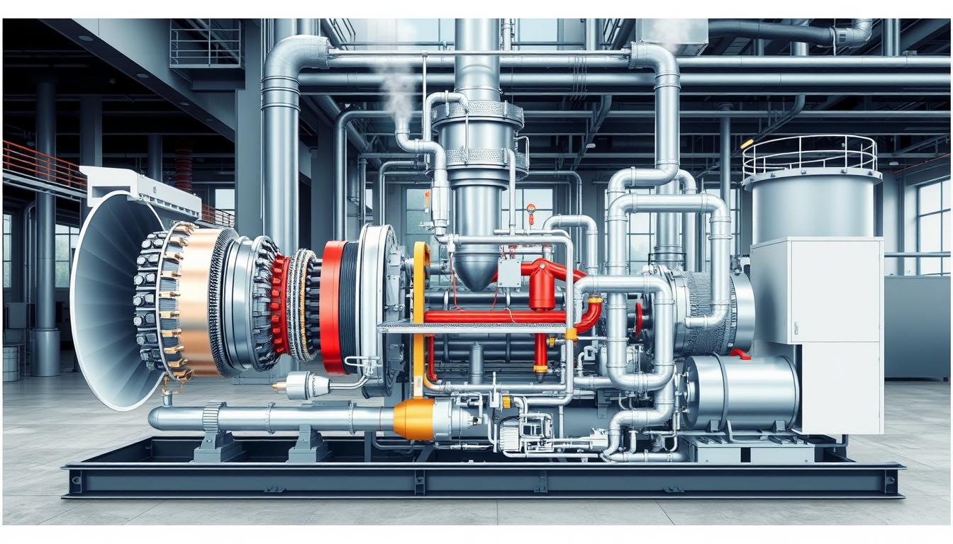 Illustration Of Gas Turbine Cogeneration System