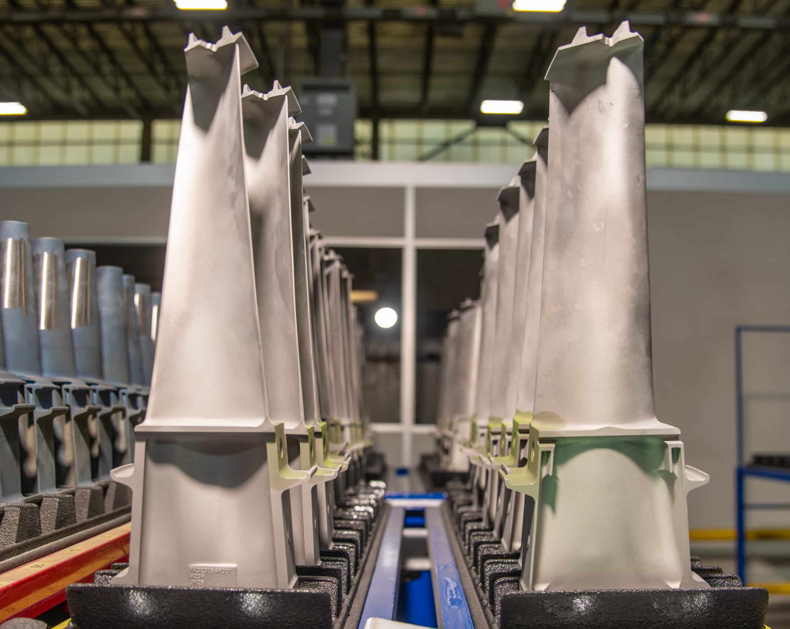Gas Turbine Blades At The Apg Shop In Houston