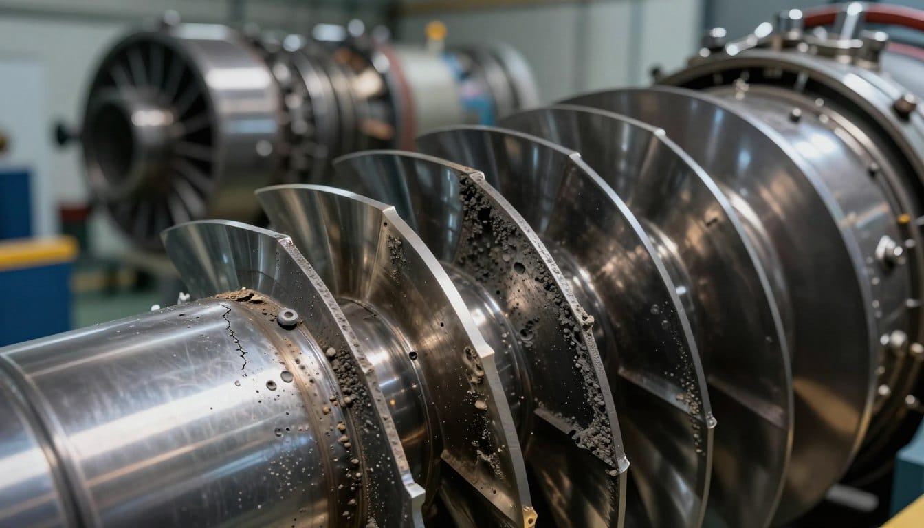 Industrial Turbine Erosion Industrial Turbine Erosion