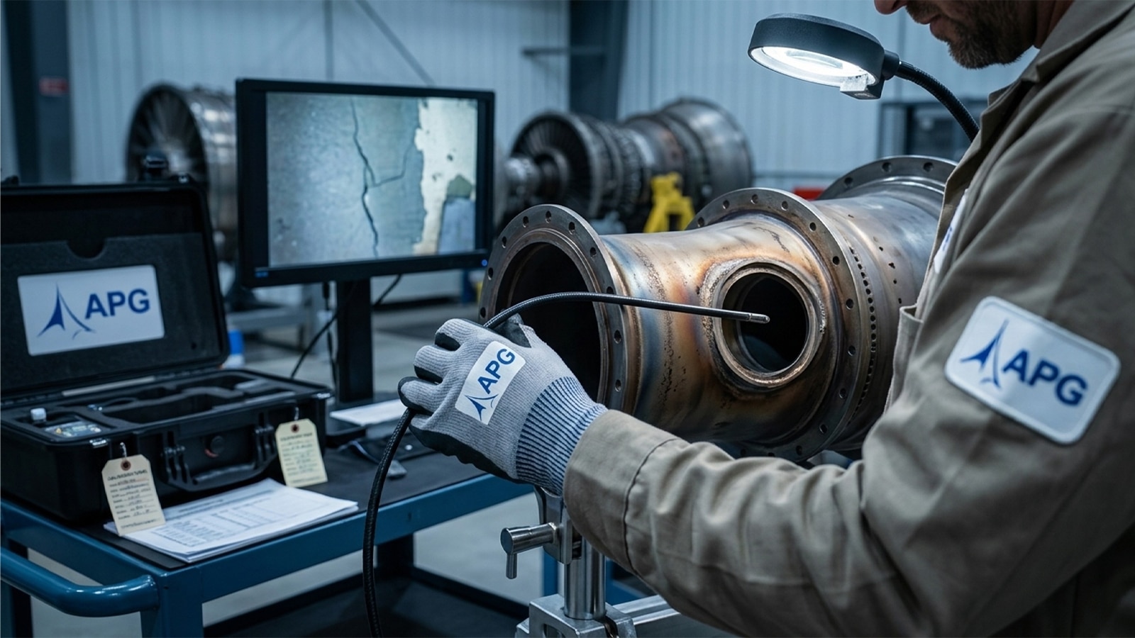 Combustion Liner Inspection Coating Wear Or Crack Propagagtion Combustion Liner Inspection Coating Wear Or Crack Propagagtion